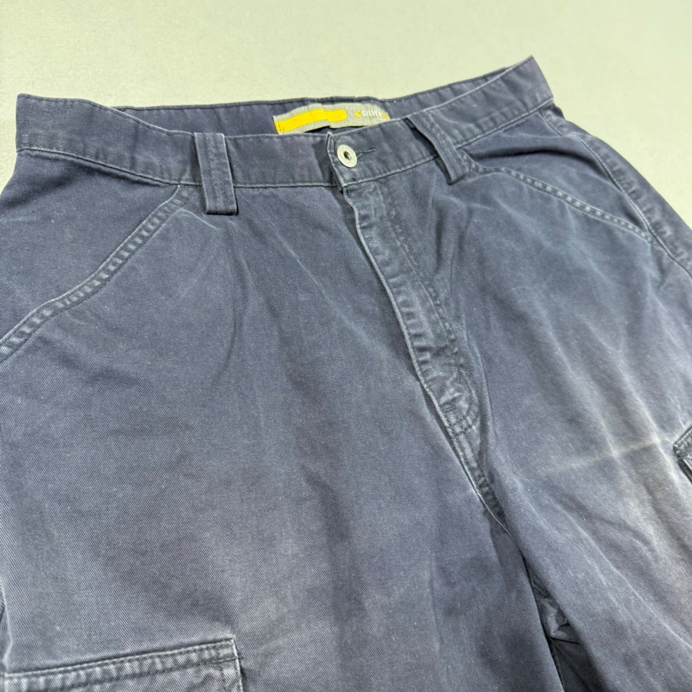 Levis SilverTab Mens Navy Blue Multi Cargo Shorts Utility Relaxed Fit 33
